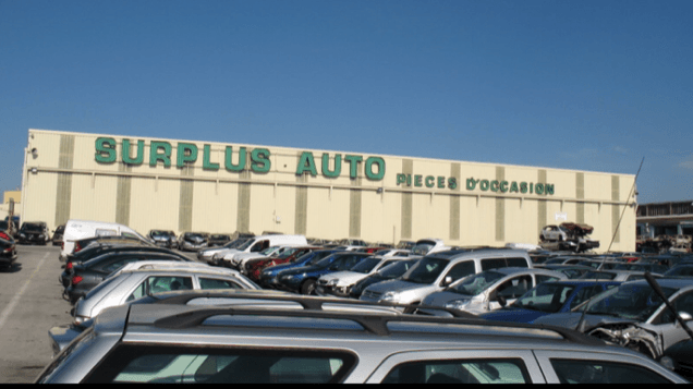 Vue extérieure du centre VHU agréé Surplus Autos à VITROLLES (Bouches-du-Rhône)