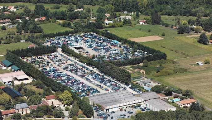 Vue extérieure du centre VHU agréé SAS Rameau JC et Fils à SAINT-NEXANS (Dordogne)