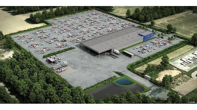 Vue extérieure du centre VHU agréé Atlantic Recycl Auto à SAINT-NICOLAS-DE-REDON (Ille-et-Vilaine)