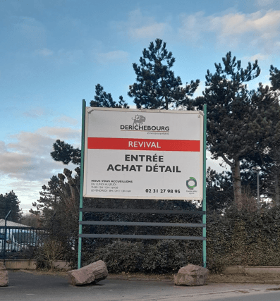 Vue extérieure du centre VHU agréé REVIVAL - Derichebourg Environnement à CASTINE-EN-PLAINE (Moselle)