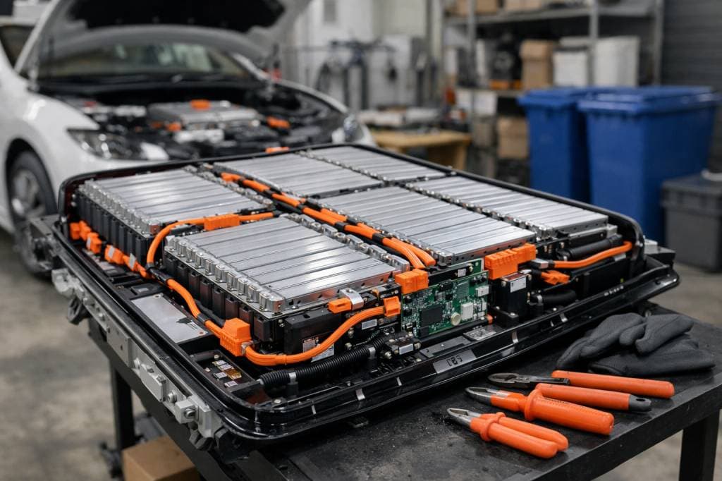 Renault lance la collecte des batteries de VHU électriques Renault lance la collecte des batteries de VHU électriques